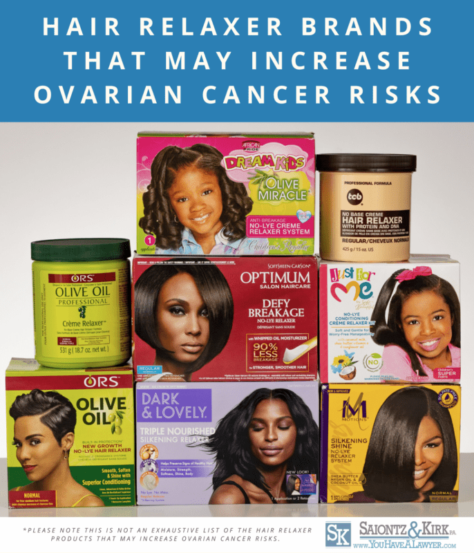 Hair relaxer brands that may increase the risk of ovarian cancer in women