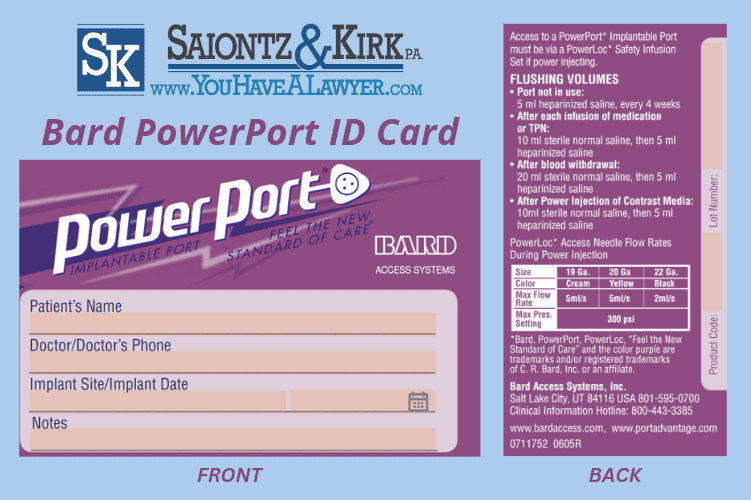 Bard PowerPort ID Card