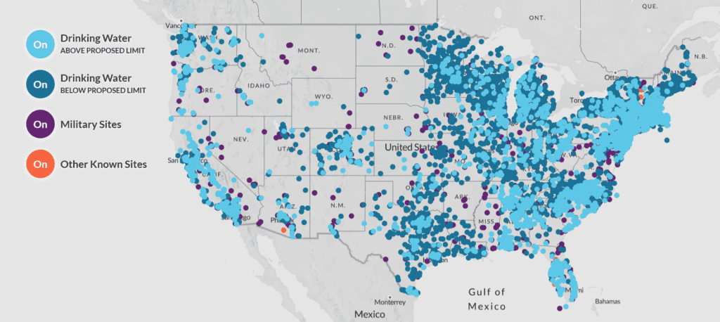 PFAS Water Contamination Locations