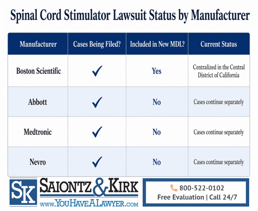 Boston Scientific Spinal Cord Stimulator Lawsuit Centralized